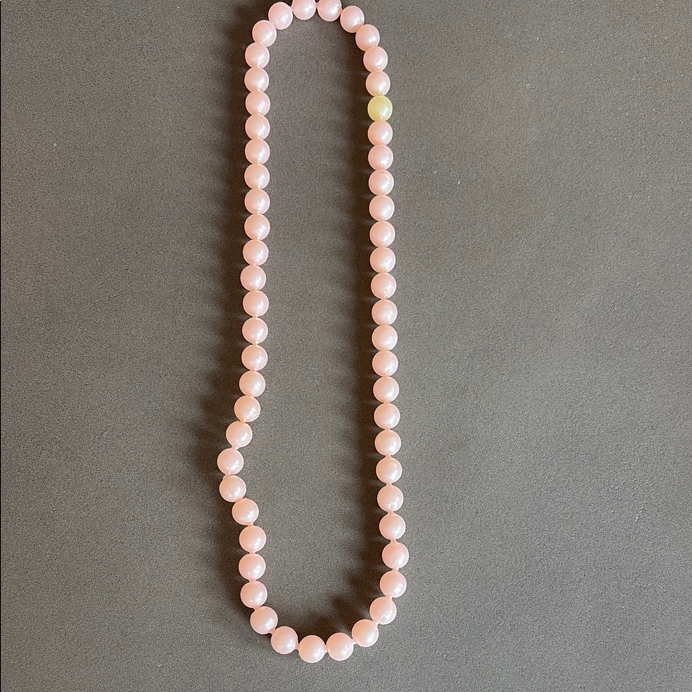 Vintage Pop Bead Pink Necklace
